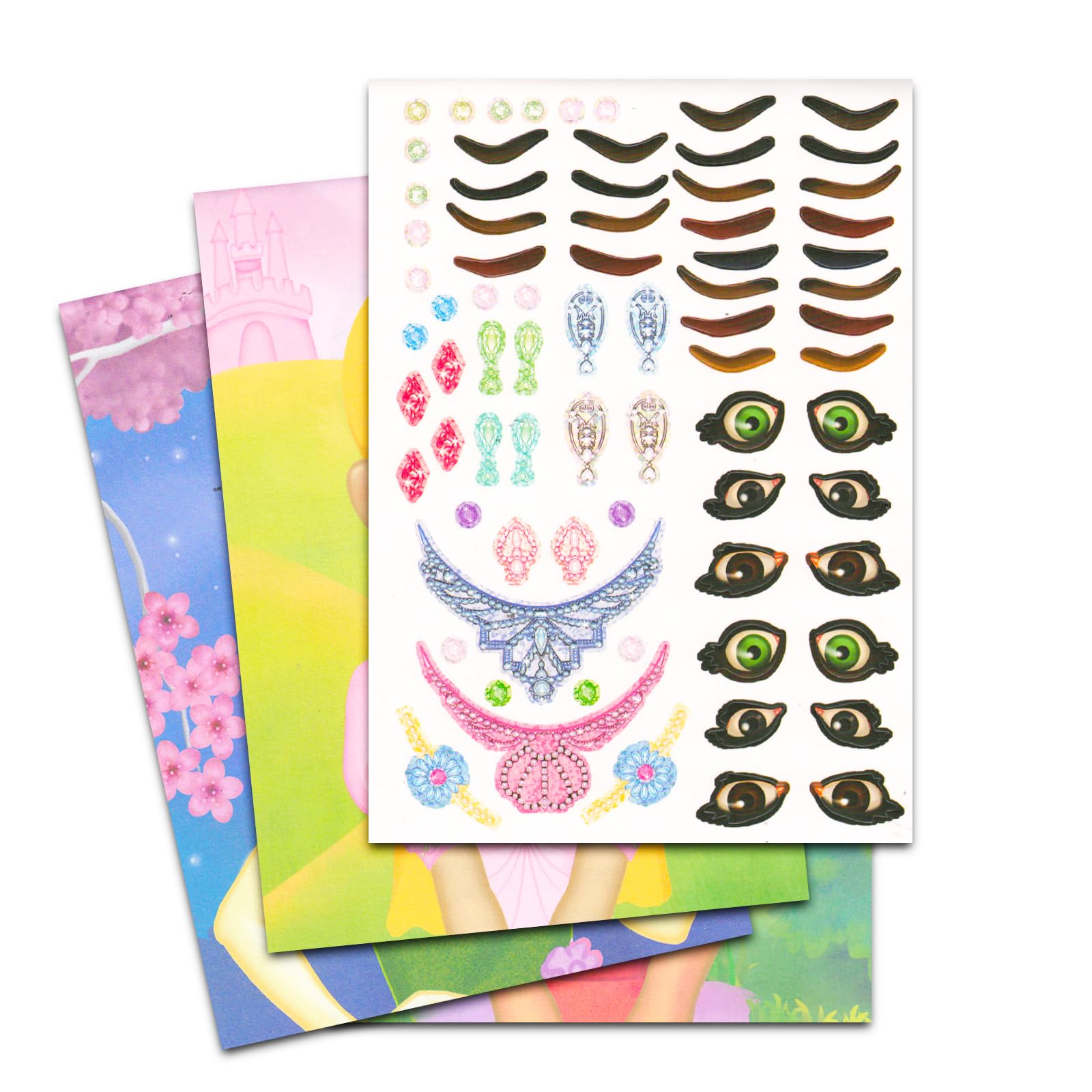 Bendon Create A Face sticker books pets scene for imaginative fun