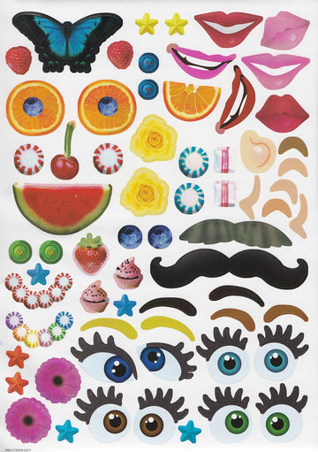 Bendon Create-A-Face sticker pad sticker sheet 2 offers playful features for swaps.