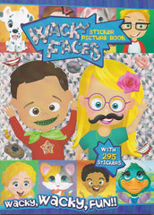 Bendon Create-A-Face sticker pad cover shows wacky faces for imaginative play.