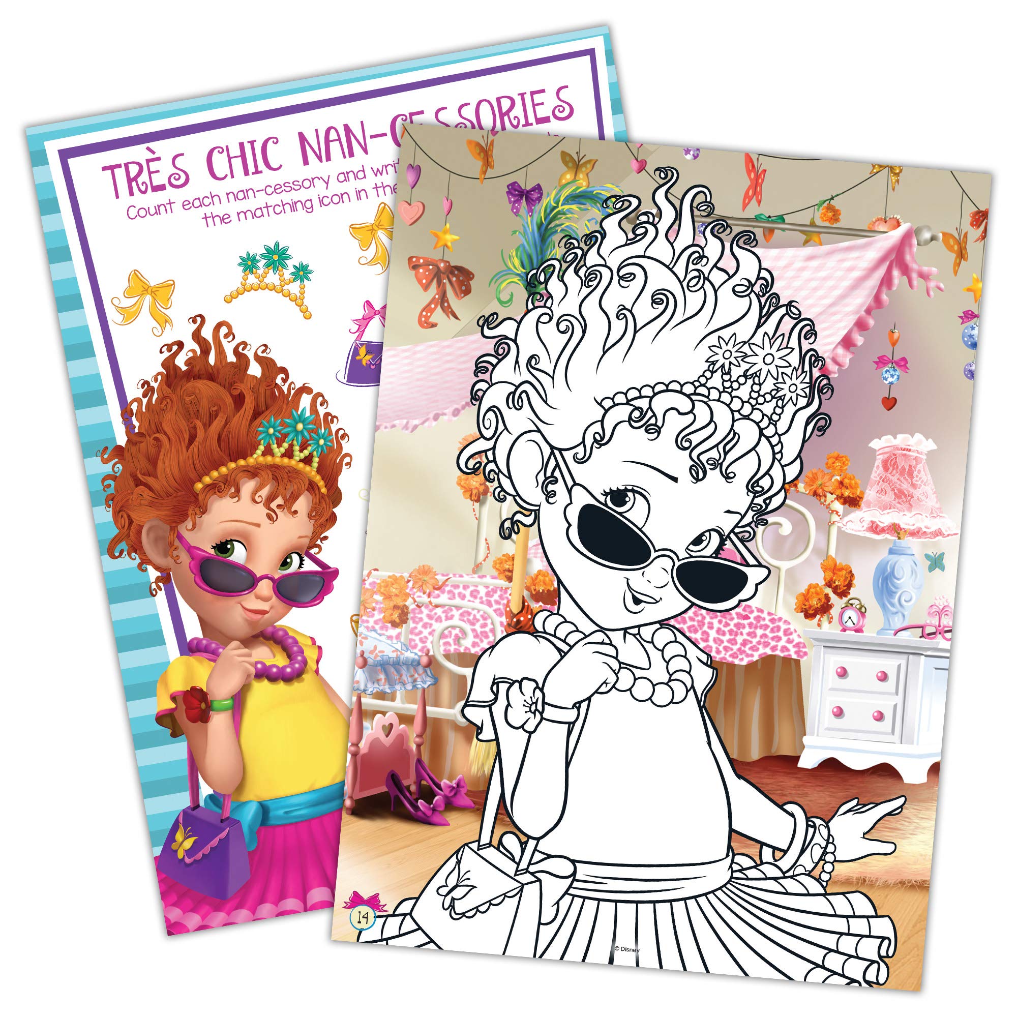 Bendon Disney Fancy Nancy tear-and-share pages simplify sharing finished art