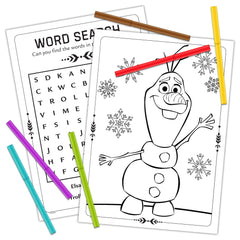 Bendon Disney Frozen 2 Olaf interior pages with themed scenes spark imagination and focus.
