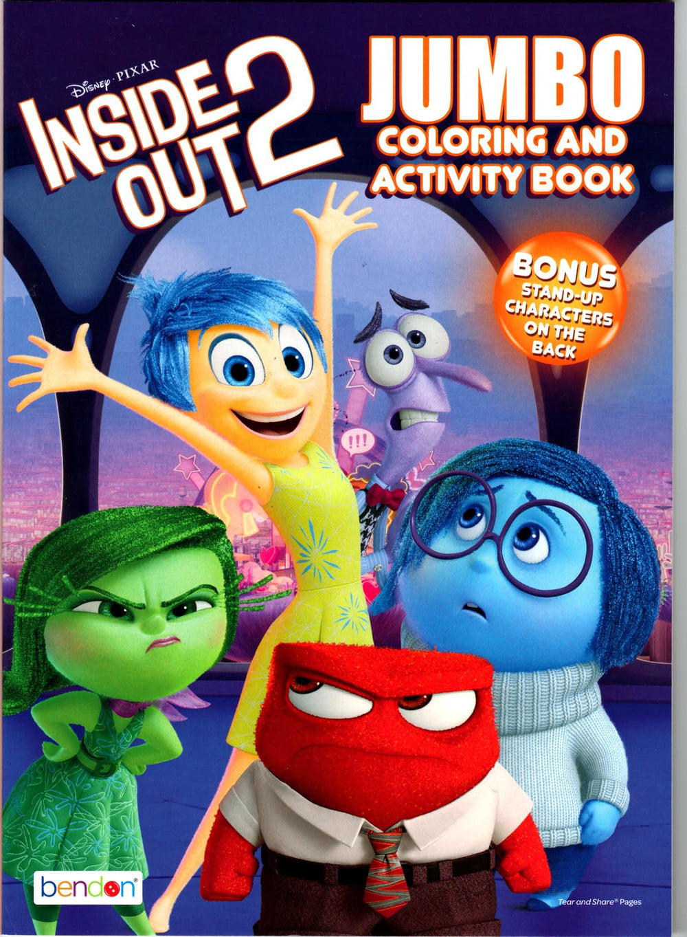 Bendon Disney Inside Out 2 coloring book pages with 80+ activities and puzzles