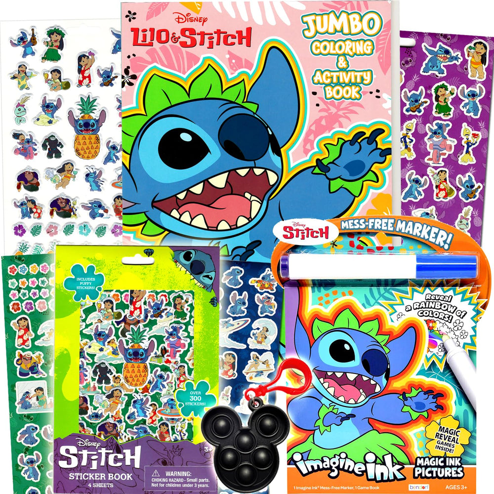 Bendon Disney Lilo and Stitch coloring book cover for creative play and color exploration.