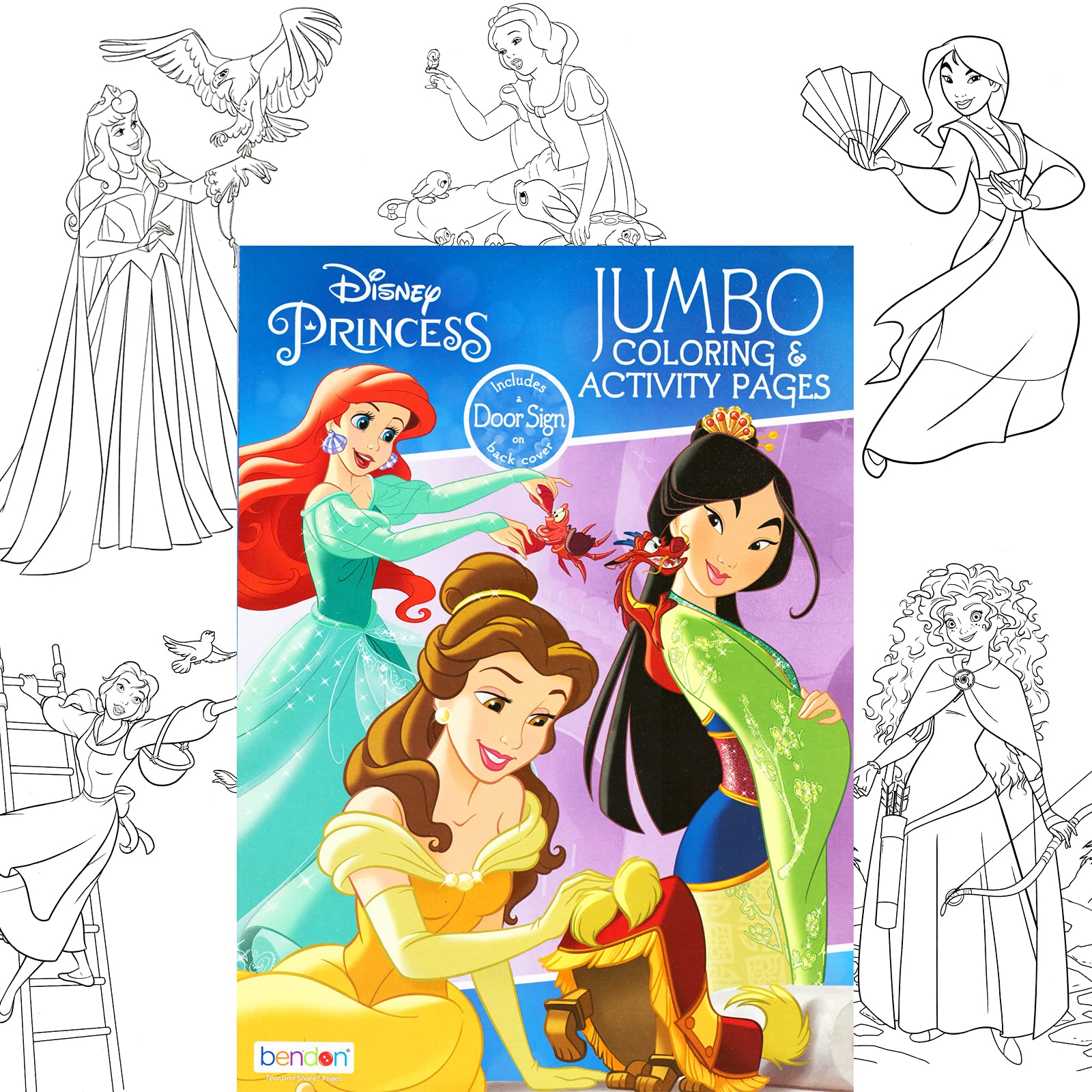 Bendon Disney Princess coloring pages spark creativity with fun designs