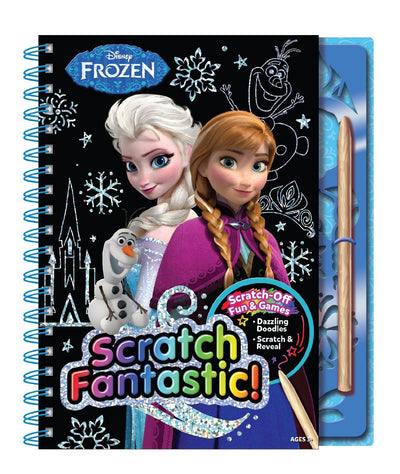 Bendon Frozen Elsa & Anna coloring and activity book with scratch-off pages for interactive play