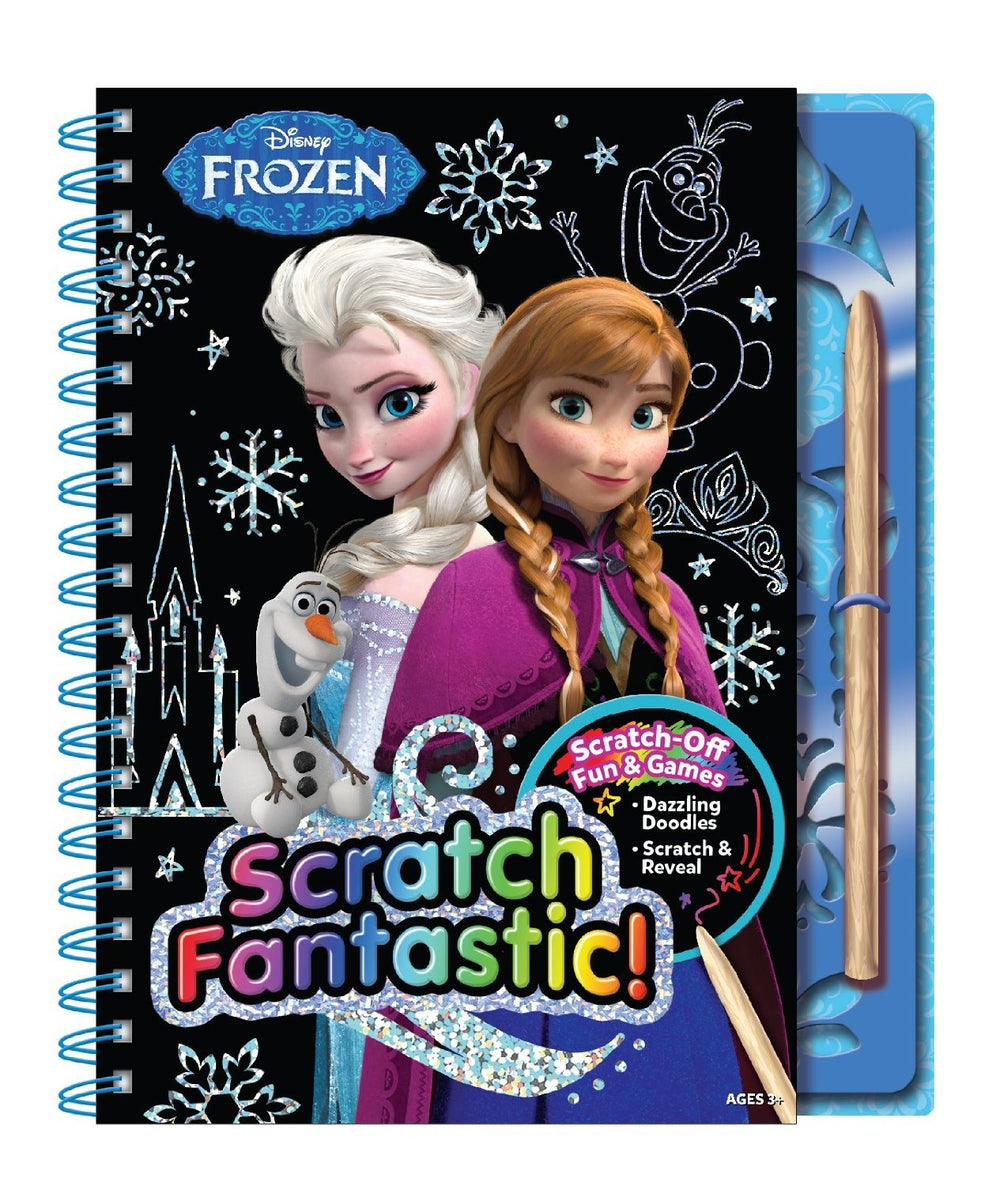 Bendon Frozen Elsa & Anna coloring and activity book with scratch-off pages for interactive play