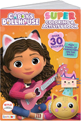 Bendon Gabby’s Dollhouse coloring book cover with vibrant art for creative play.