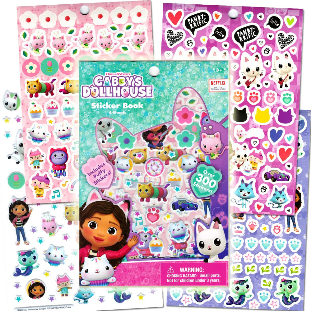 Bendon Gabby's Dollhouse sticker pad with over 300 stickers enhances craft fun