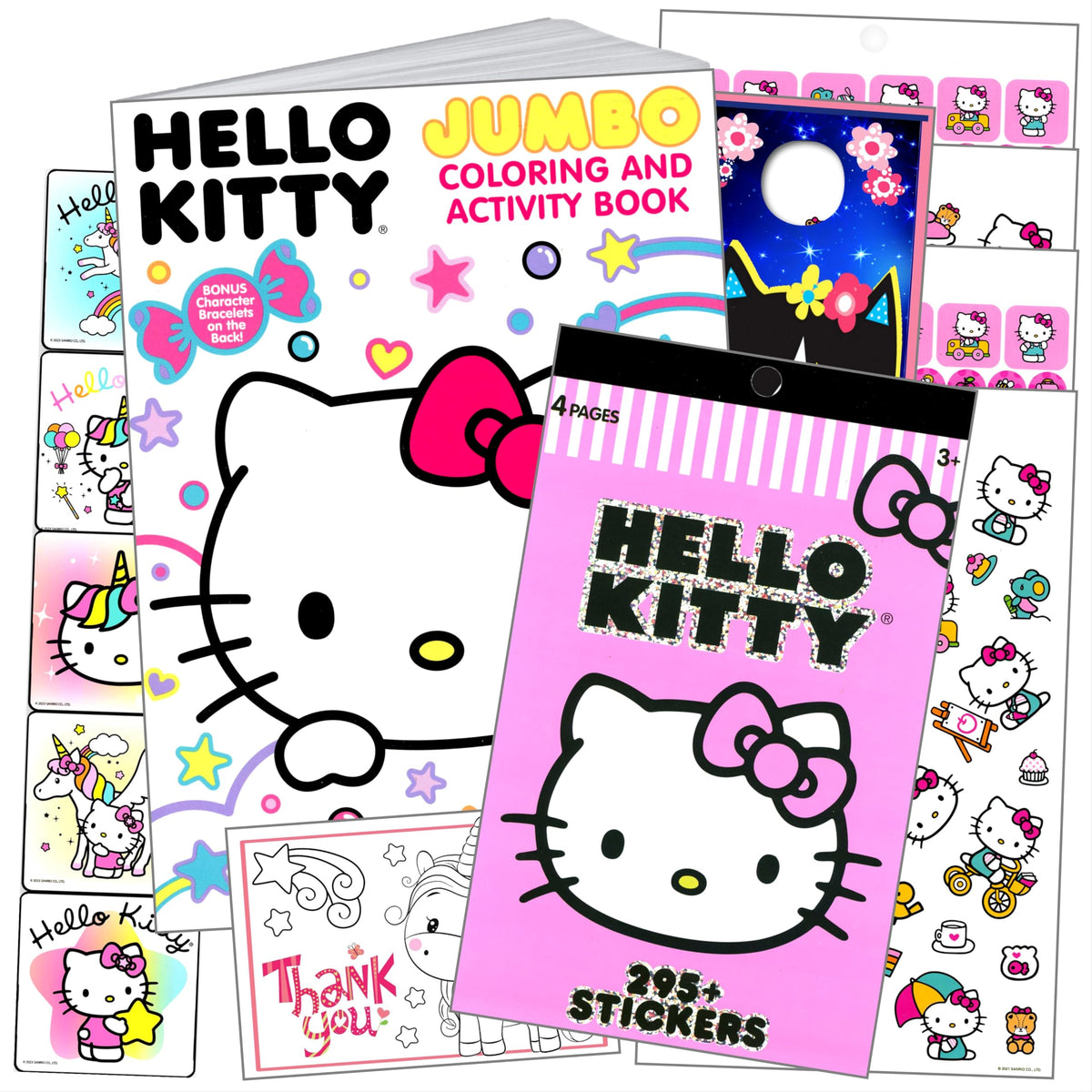 Bendon Hello Kitty coloring book and sticker set for travel activities and party rewards