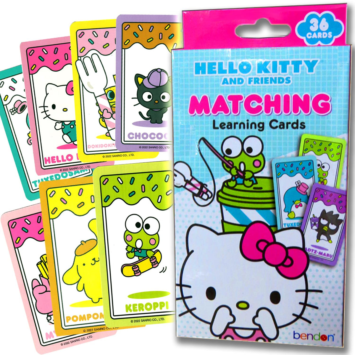 Bendon Hello Kitty matching cards 36-front view for early learning and memory skills.