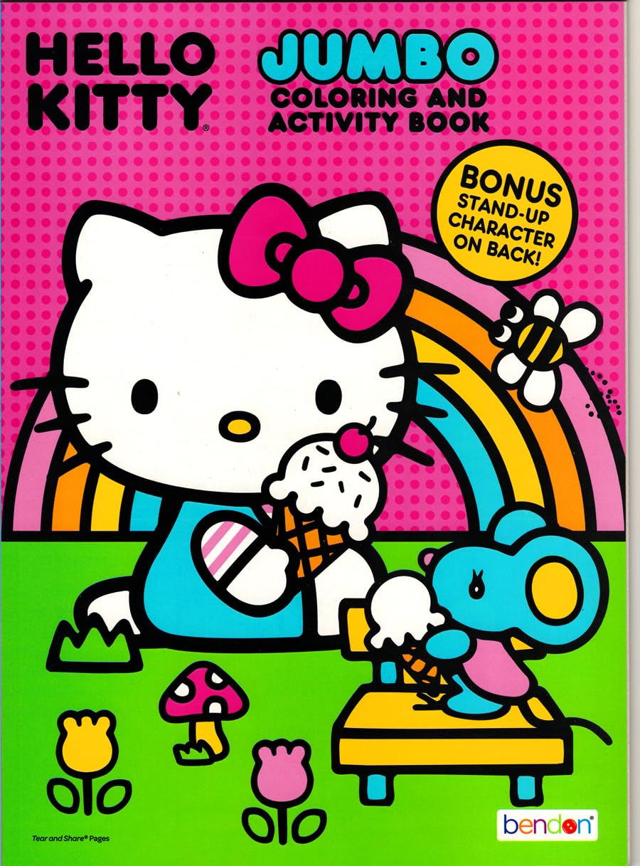 Bendon Hello Kitty sticker pad with colorful sheets for creative scenes.