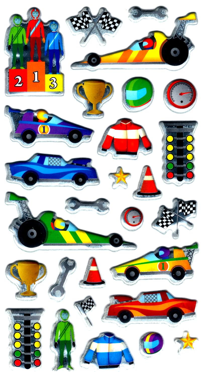 Bendon Hot Wheels 3D Puff Race Car stickers create dynamic, tangible play moments.
