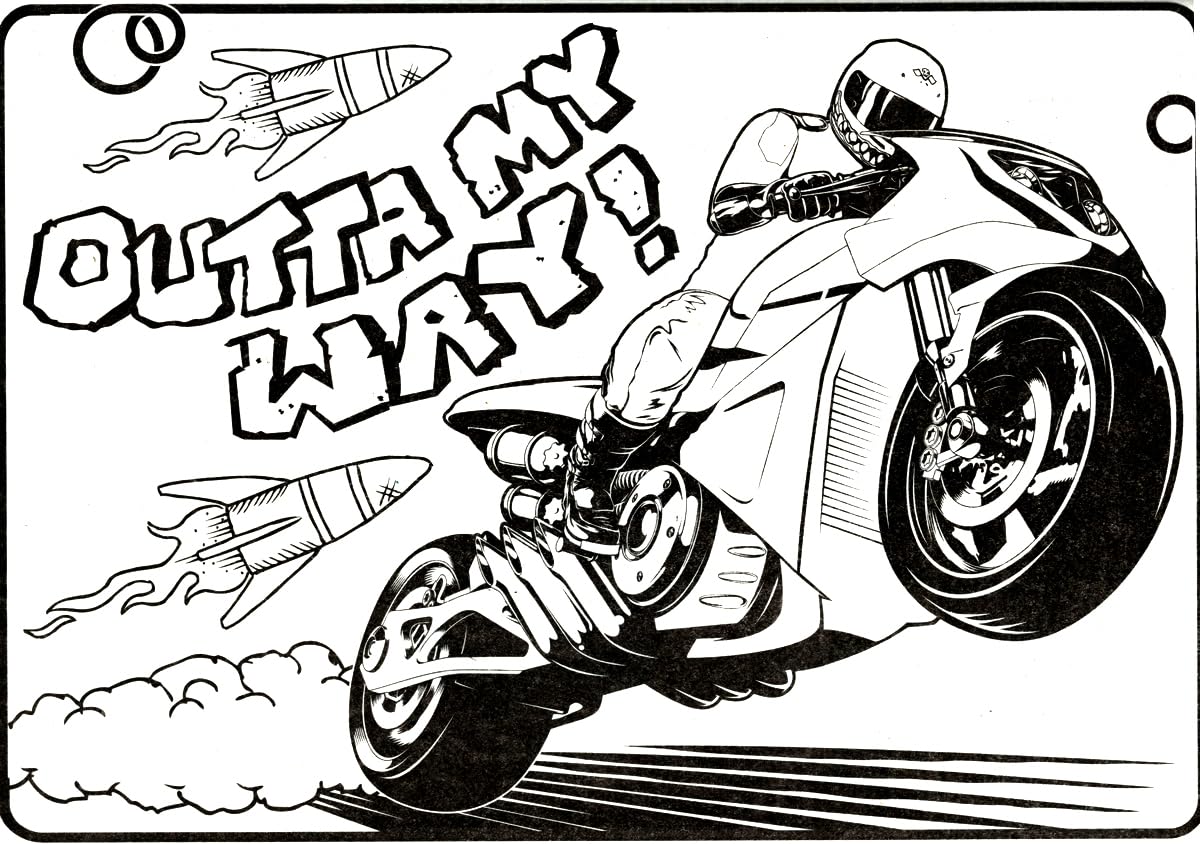 Bendon Hot Wheels coloring book measures about 8 by 10.75 inches for easy handling.