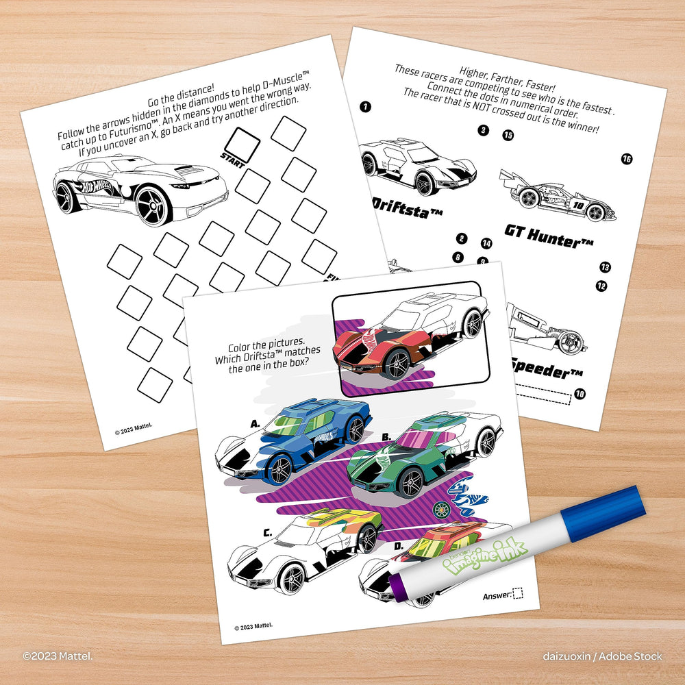 Bendon Hot Wheels mini coloring book ideal for on-the-go coloring.