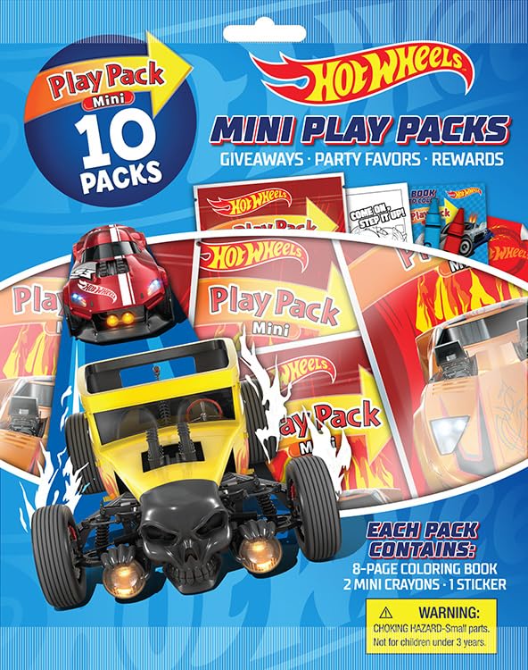 Bendon Hot Wheels Play Packs coloring pad sparks creative race-themed coloring sessions.