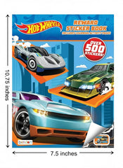 Close-up of vibrant Hot Wheels sticker sheets for rewards and creativity.