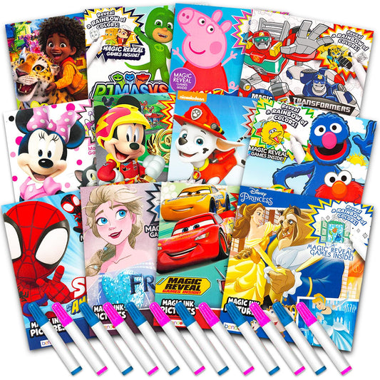 Bendon Imagine Ink 12-book set featuring Sonic the Hedgehog for mess-free coloring