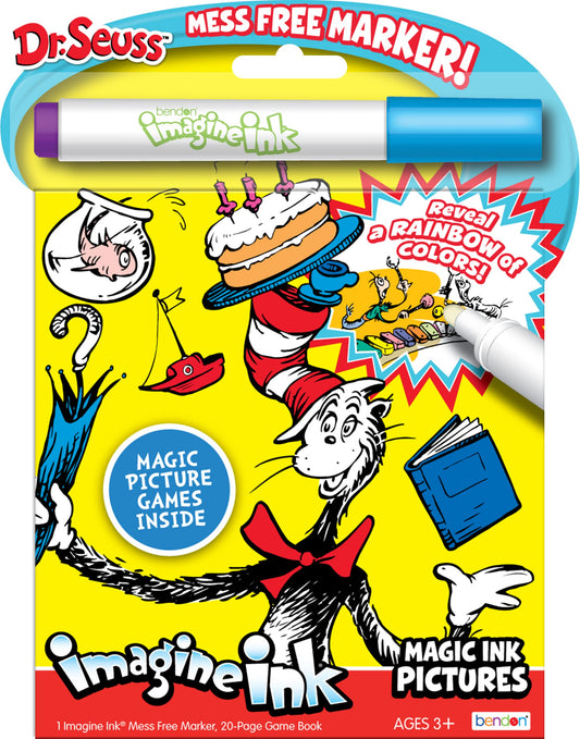 Bendon Imagine Ink Dr. Seuss magic pages illustrated for color reveal playtime