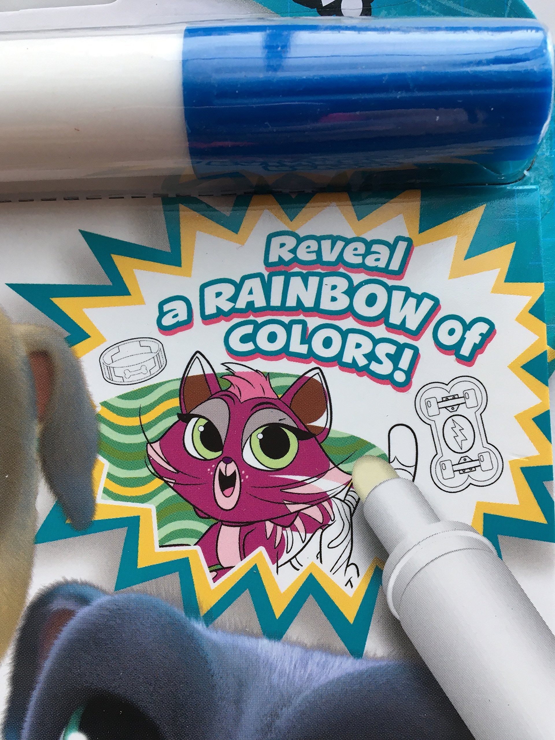 Bendon Imagine Ink Magic Marker color reveal shows rainbow fun