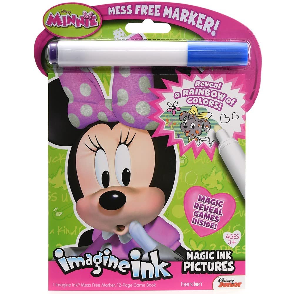 Bendon Imagine Ink Minnie Mouse coloring book with magic ink for mess-free fun.