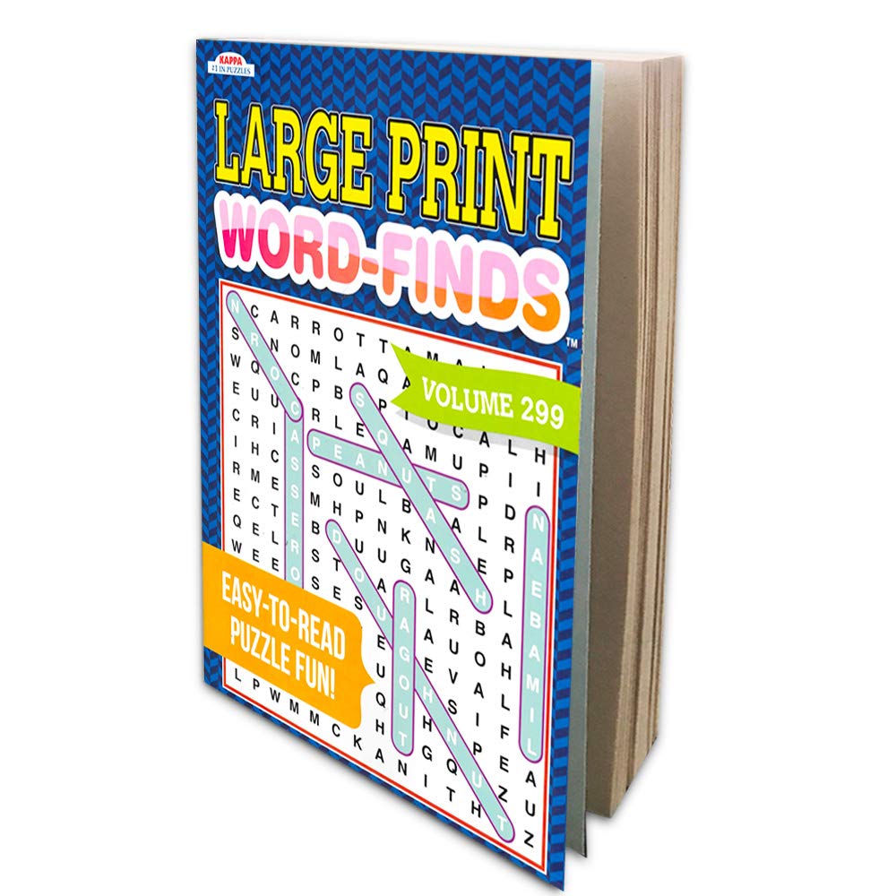 Bendon large-print word-search collection shows clear typography for comfortable puzzling.