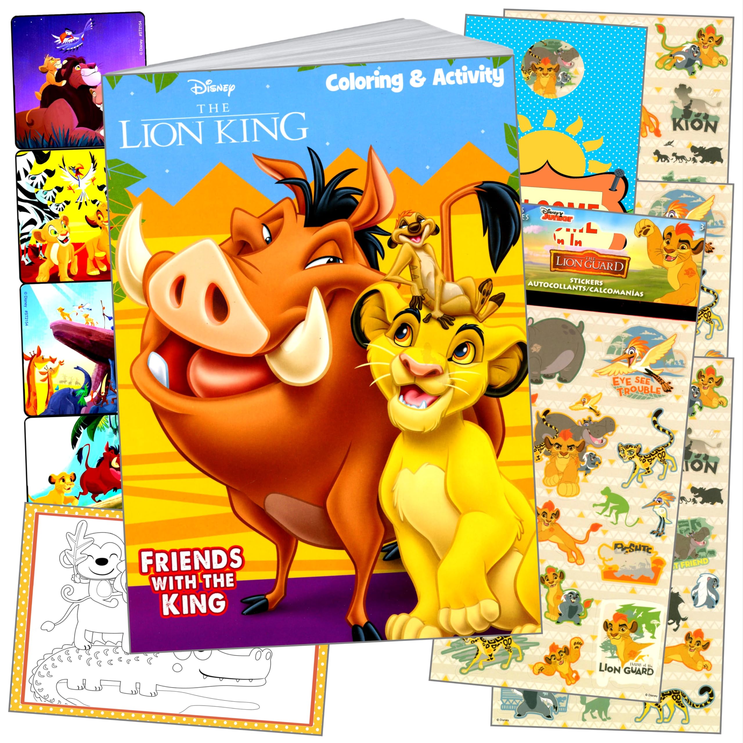 Bendon Lion King coloring book and sticker set for creative kids activities and rewards