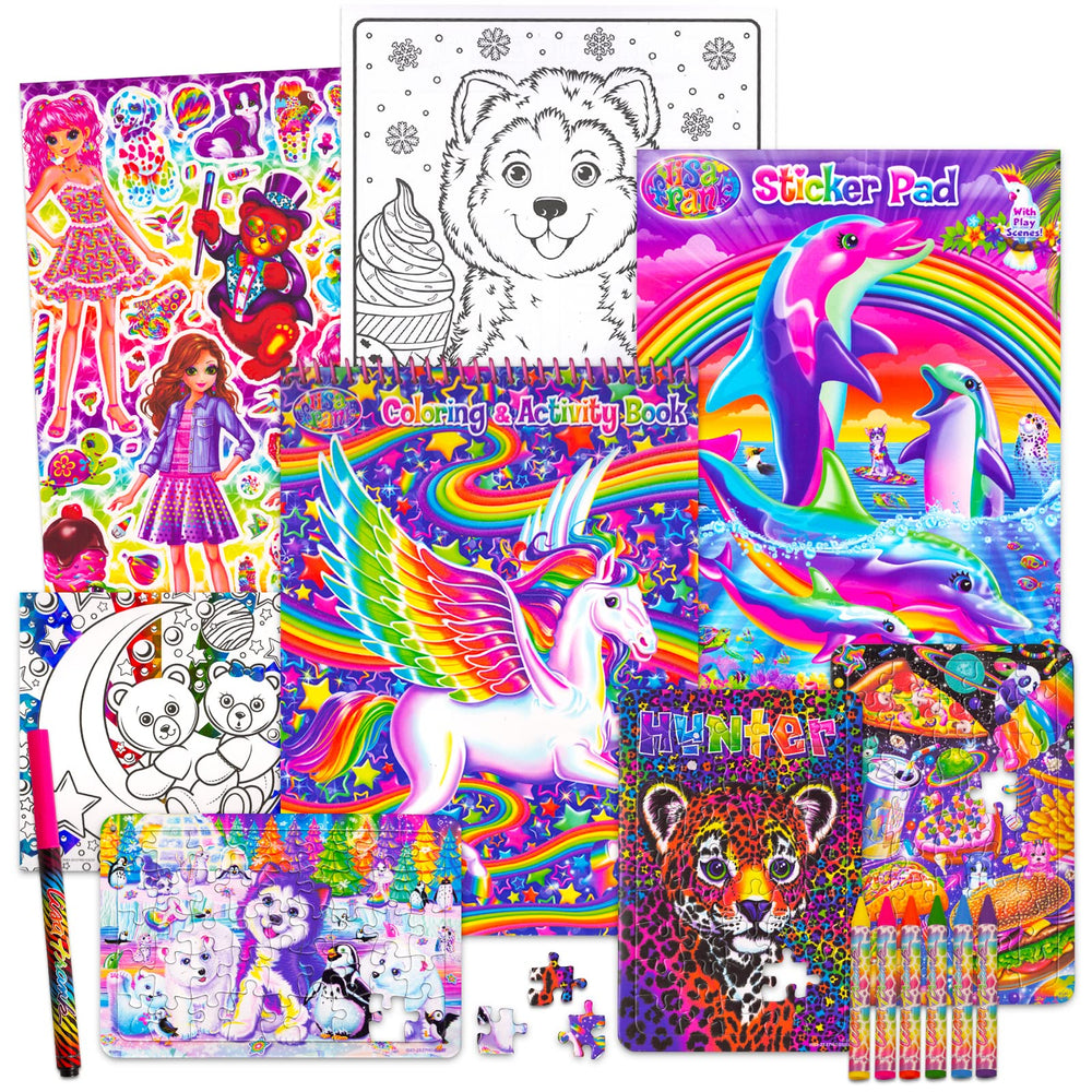 Bendon Lisa Frank sticker sheets shown, perfect for adding sparkle to crafts.