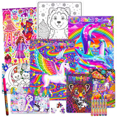 Bendon Lisa Frank sticker sheets shown, perfect for adding sparkle to crafts.