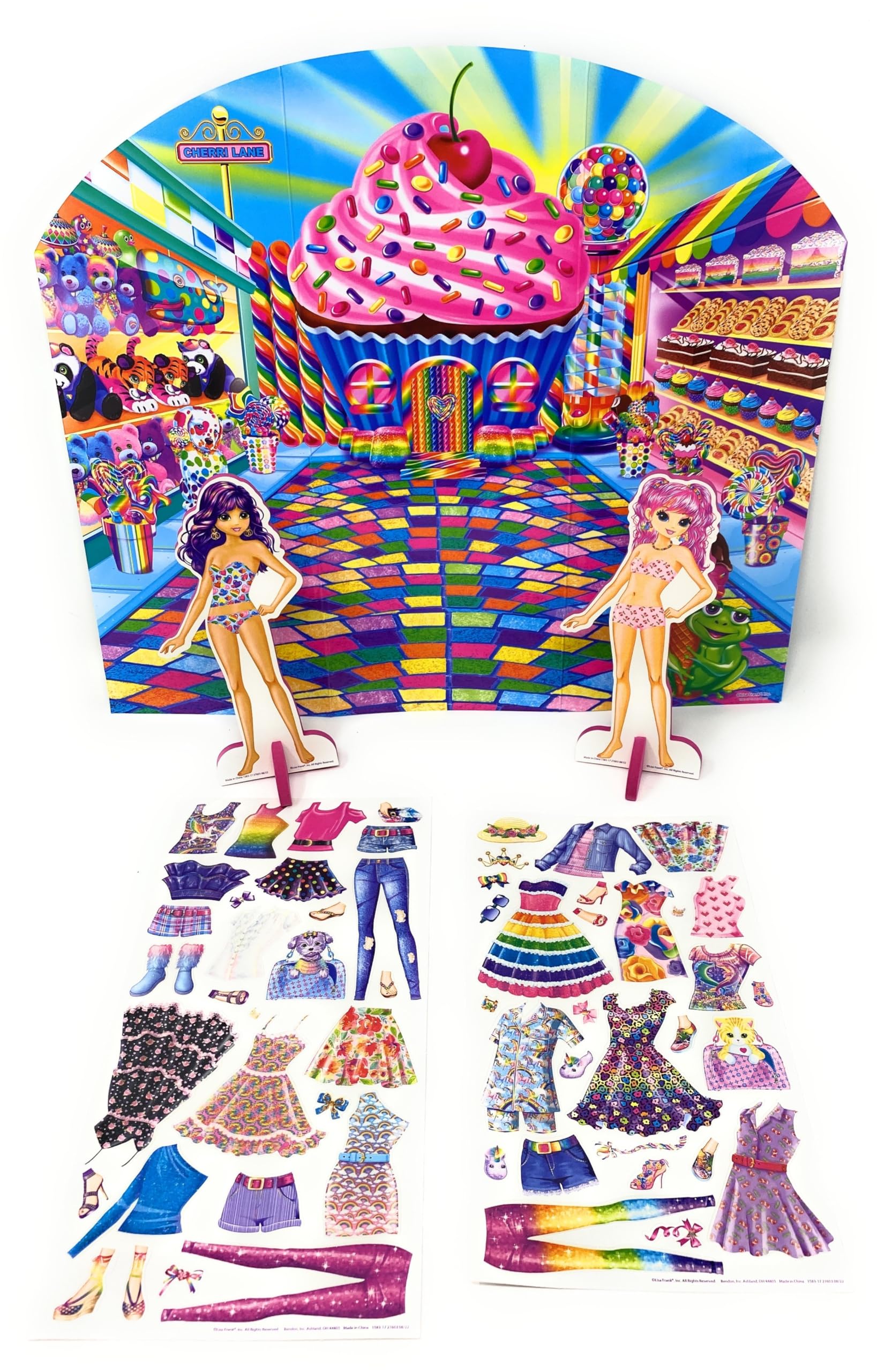 Bendon Lisa Frank stickers sheet ready for sticker dressing adventures