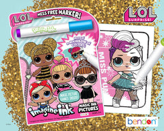 Bendon L.O.L. Surprise Imagine Ink activity book is compact for travel and on-the-go creativity