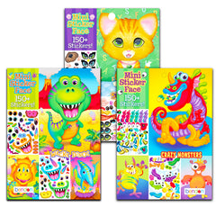 Bendon Make a Face Sticker Books dinosaur cover shows playful character ideas
