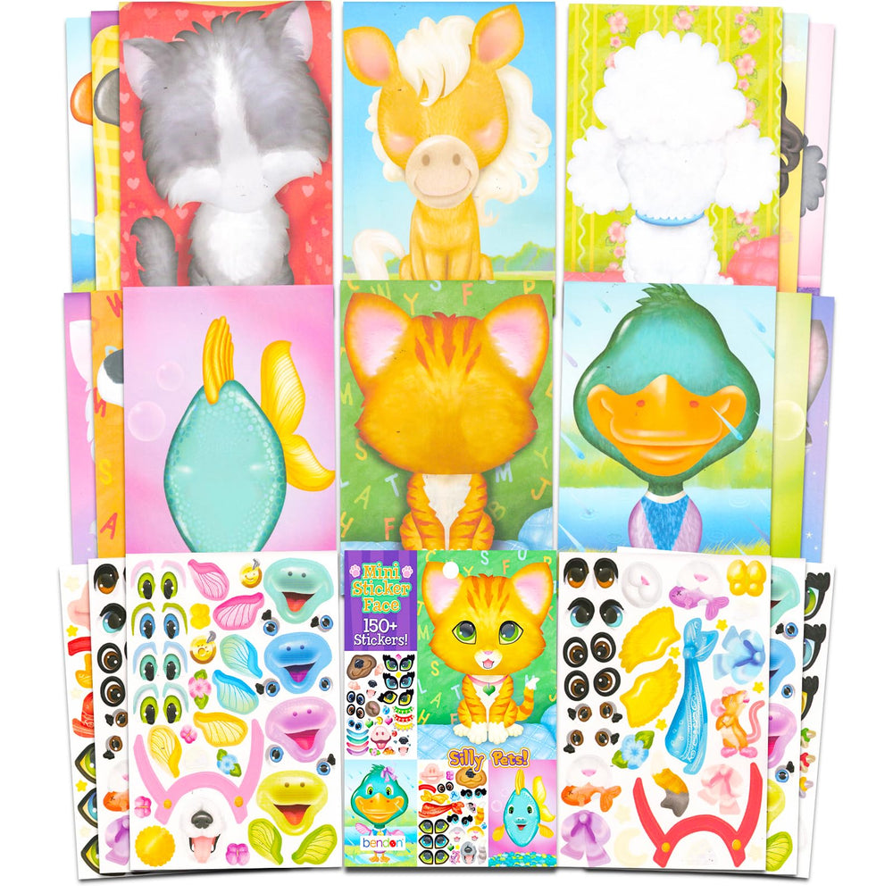 Bendon Make a Face Sticker Books monsters open-ended imaginative fun