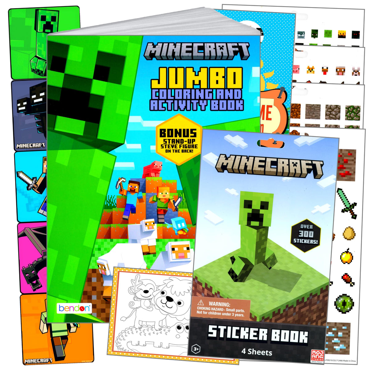 Bendon Minecraft coloring and stickers set - coloring pages and sticker fun for creative play.