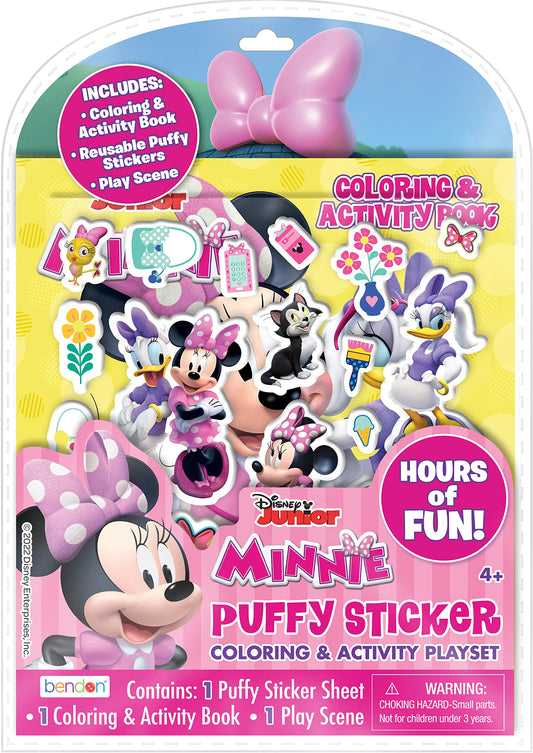 Bendon Minnie Puffy Sticker Playset Book cover for creative play