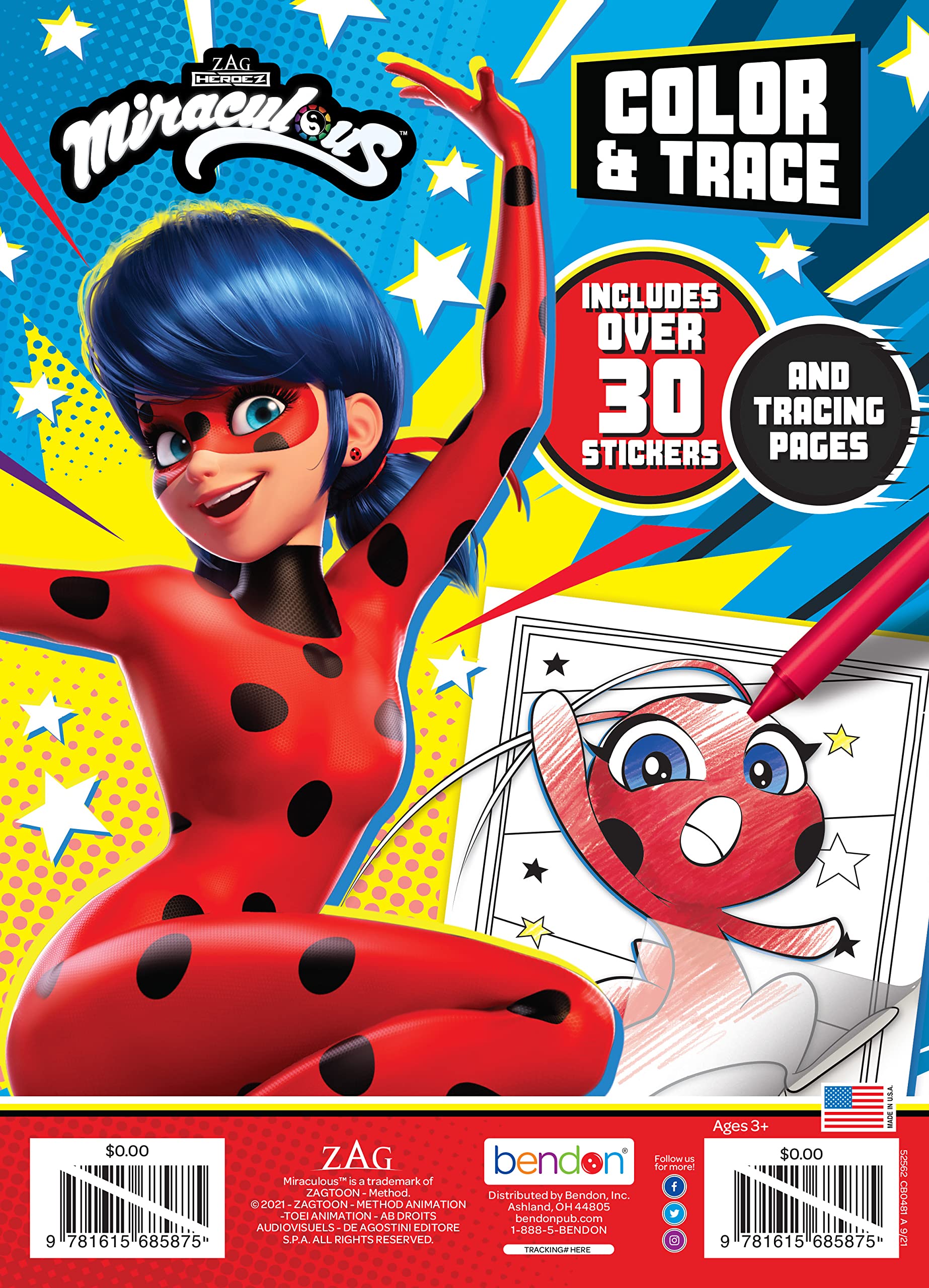 Bendon Miraculous coloring pages with vivid scenes to spark imagination.