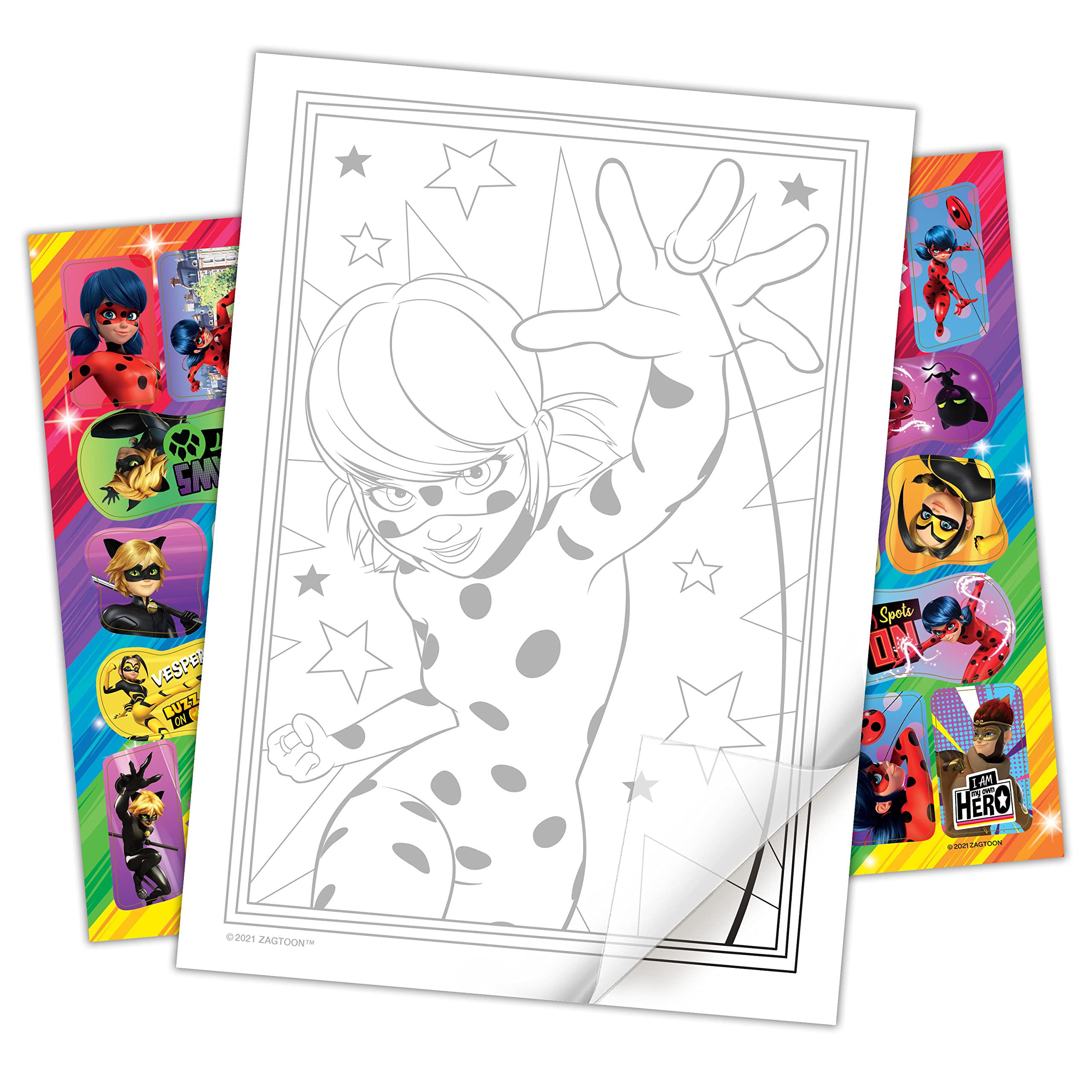 Bendon Miraculous tracing sheets with big bold lines for easy tracing.