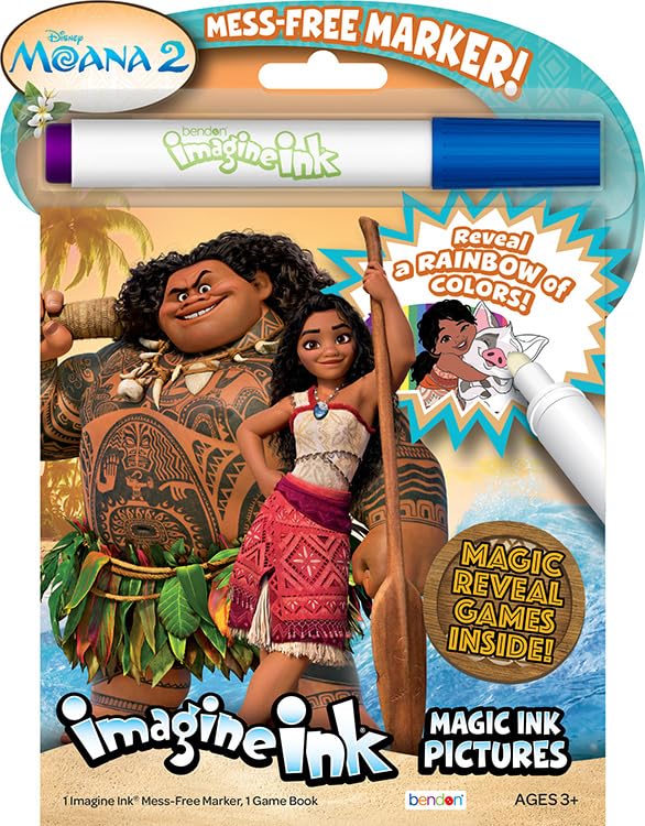 Bendon Moana 2 Imagine Ink marker cap for mess-free coloring