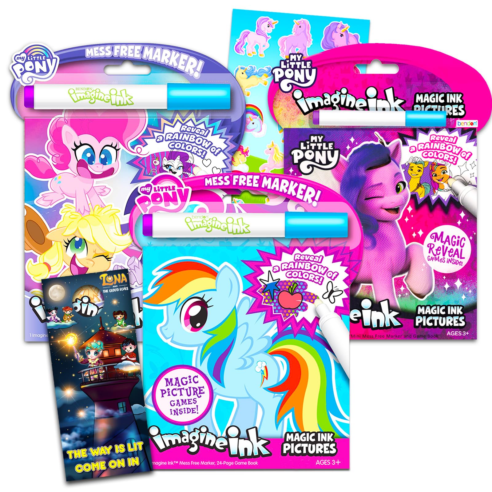 Bendon My Little Pony Imagine Ink Super Set packaging for mess-free kid play