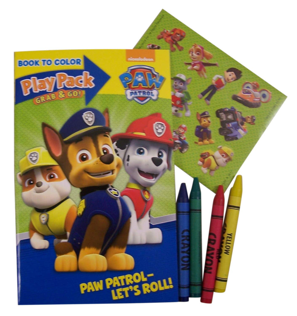 Bendon Nickelodeon Paw Patrol crayons four colors ready for quick creations during trips