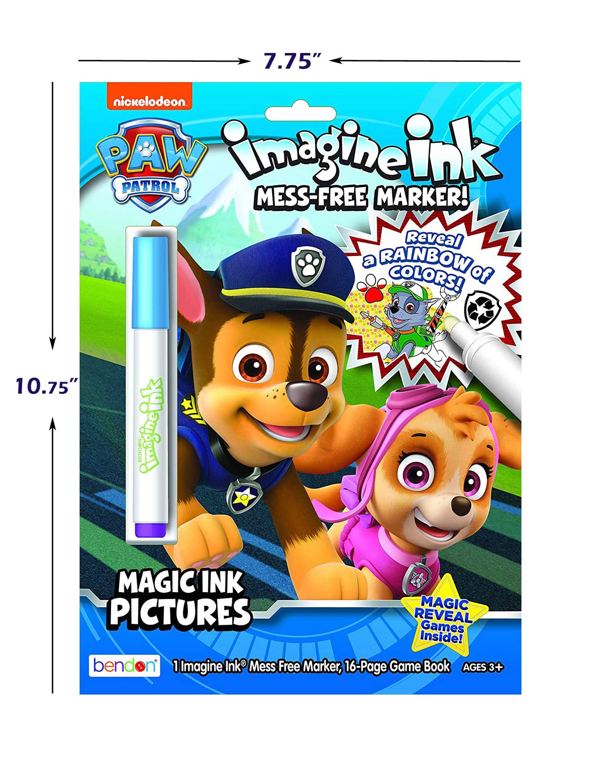 Bendon Paw Patrol mini coloring book compact for on-the-go art.