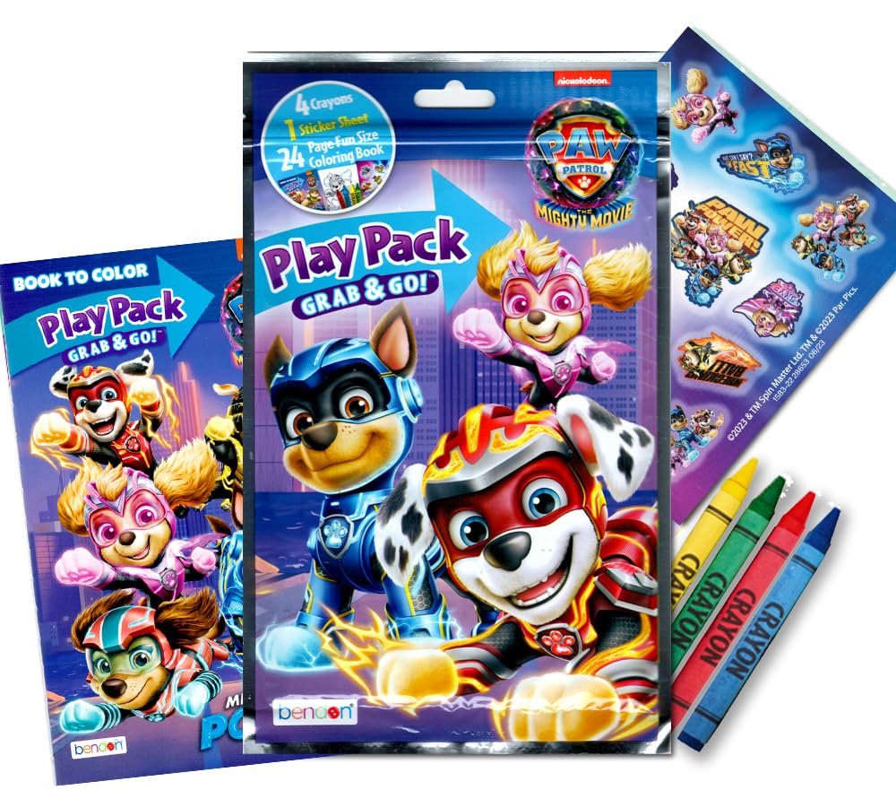 Bendon Paw Patrol sticker sheet adds colorful, removable stickers for imagination.