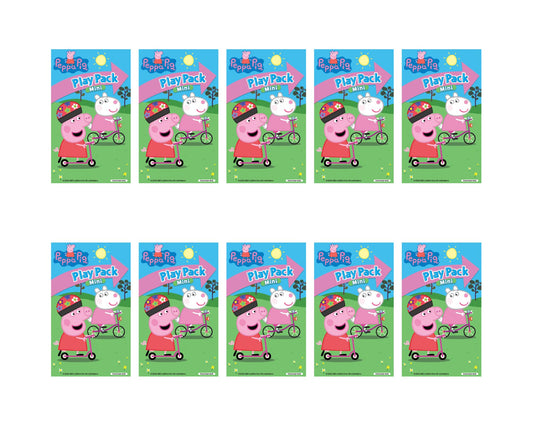 Close-up of coloring book from Bendon Peppa Pig mini play pack for kids.
