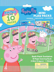 Bendon Peppa Pig mini play packs packaging shown for party favors.