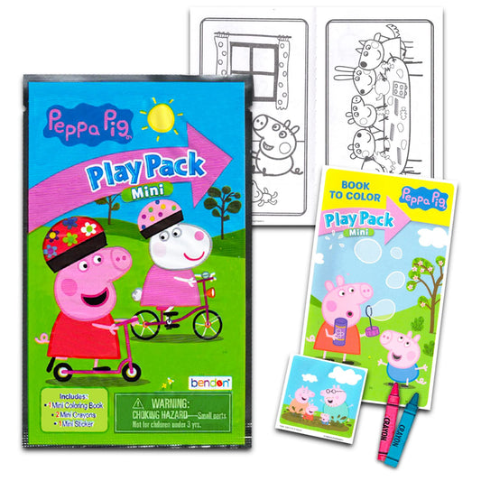 Bendon Peppa Pig play pack coloring book included for quiet party activity