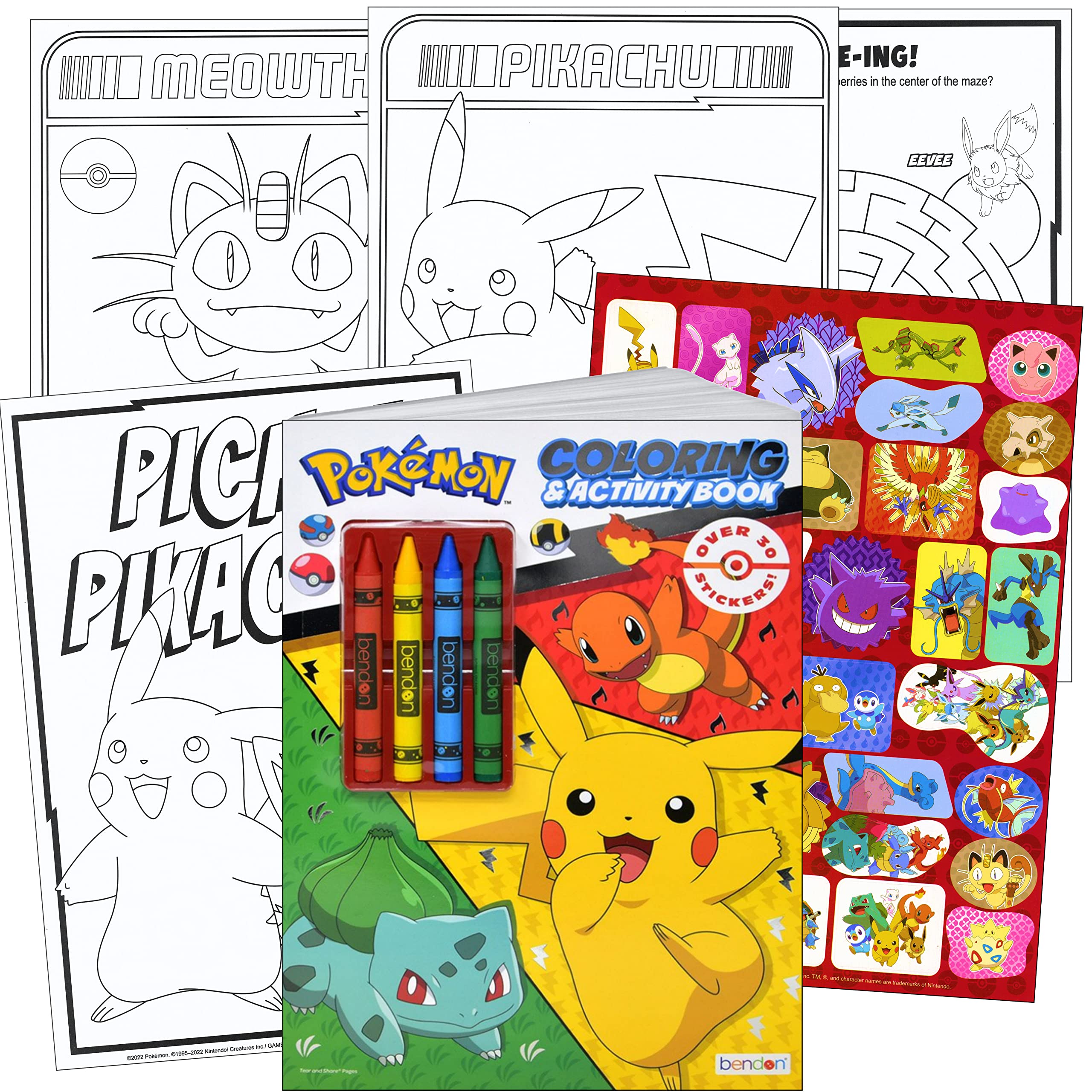Bendon Pokemon Reward Stickers 2.5 inches, perfect for rewards and crafts.