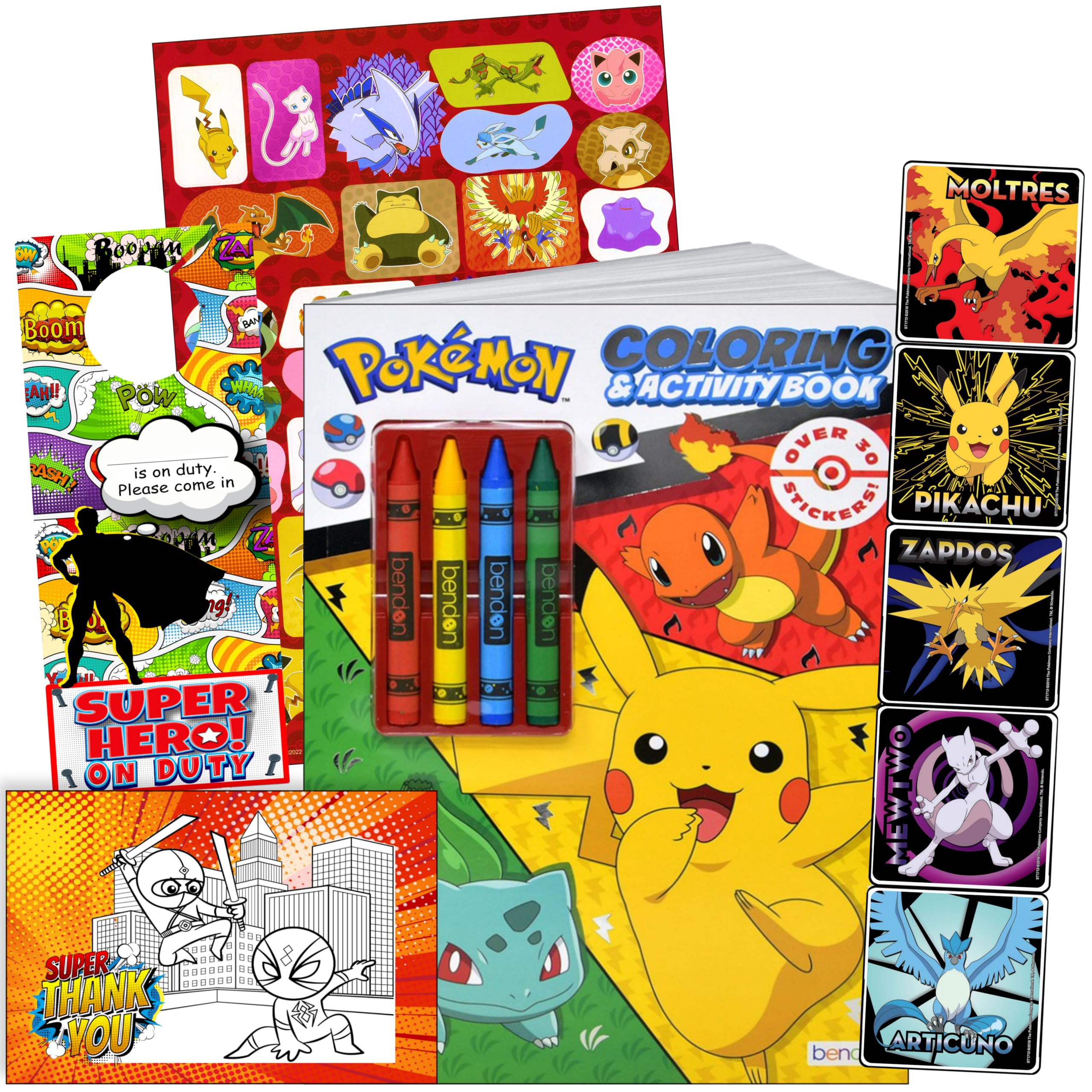 Bendon Pokemon Stickers Activity Set for crafts and coloring fun.