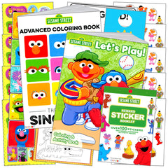 Bendon Sesame Street coloring books set with stickers for creative activity and learning fun