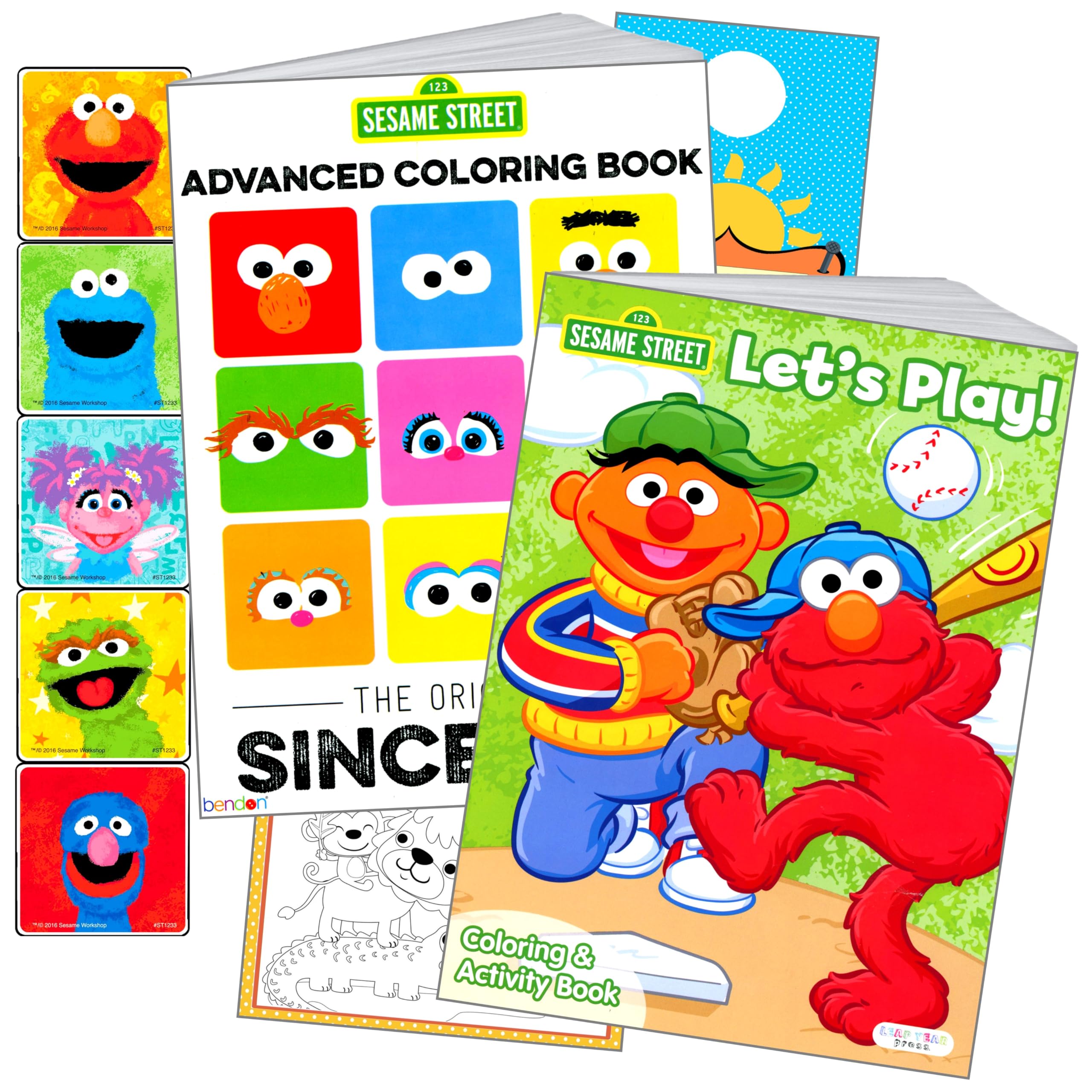 Bendon Sesame Street coloring stickers activity set with Elmo for creative play and classroom rewards