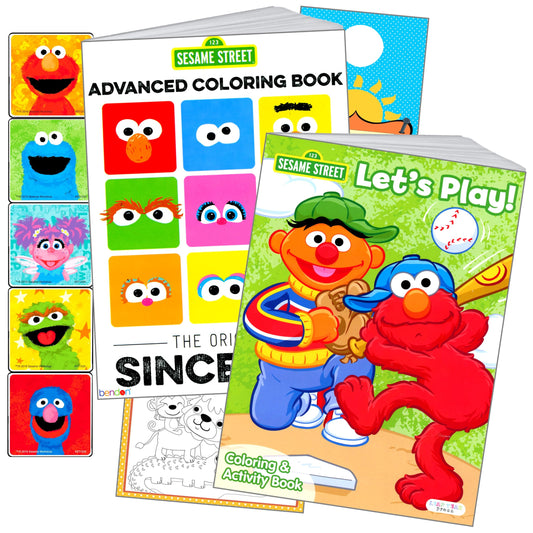 Bendon Sesame Street coloring stickers activity set with Elmo for creative play and classroom rewards
