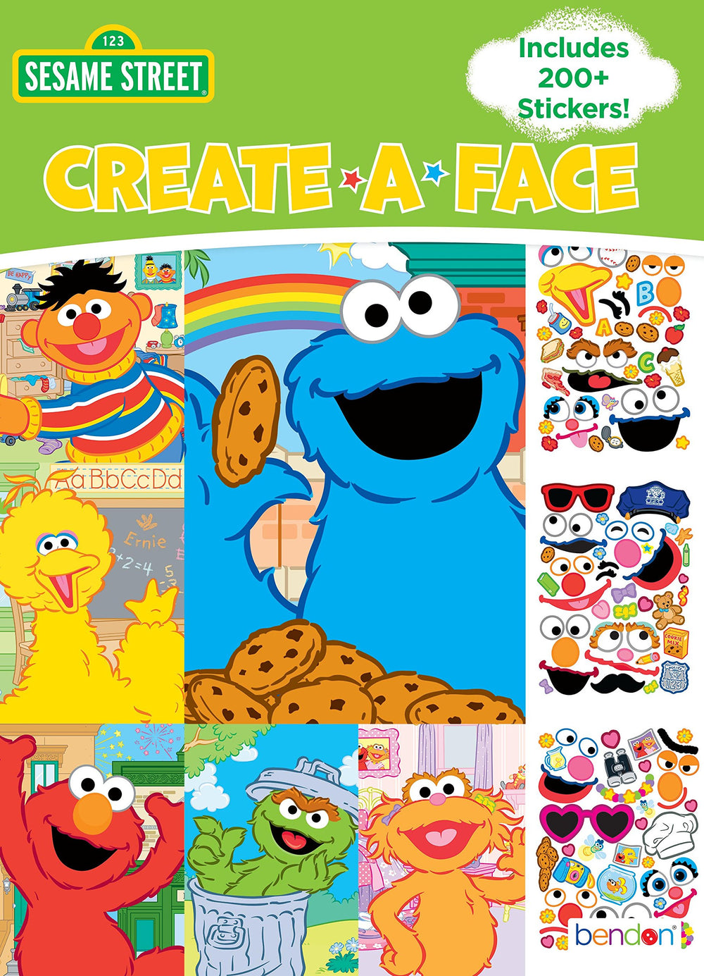 Bendon Sesame Street Create-A-Face sticker pad for imaginative play and creativity